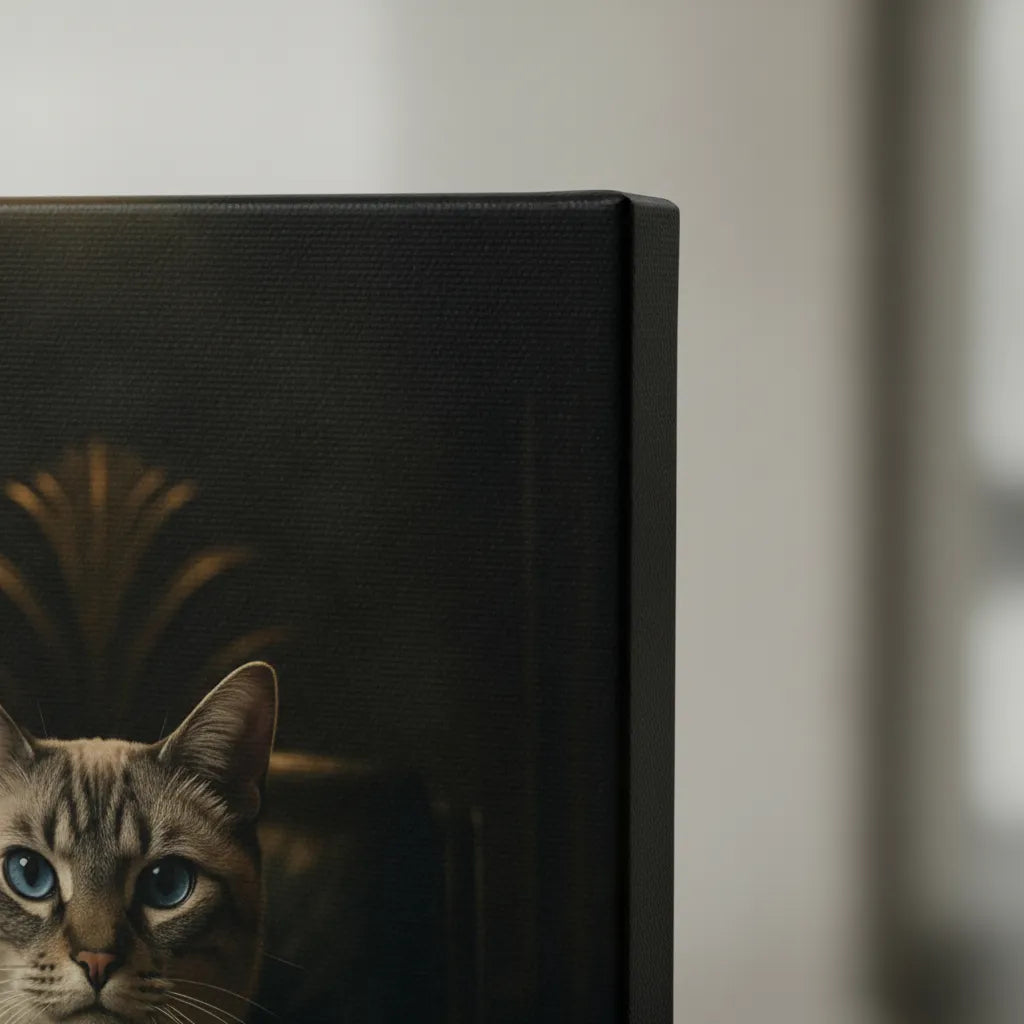 „Business-Boss-Vibe“ Haustierportrait auf Leinwand – personalisiert