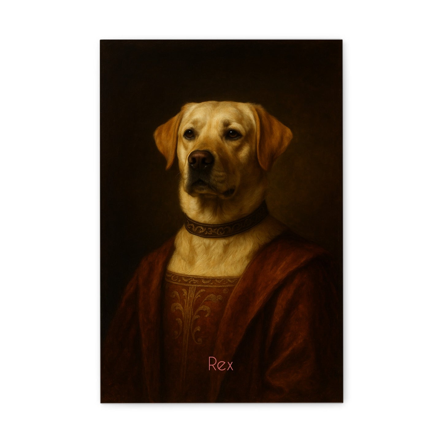 „Noble-Vibe“ Haustierportrait auf Leinwand – personalisiert