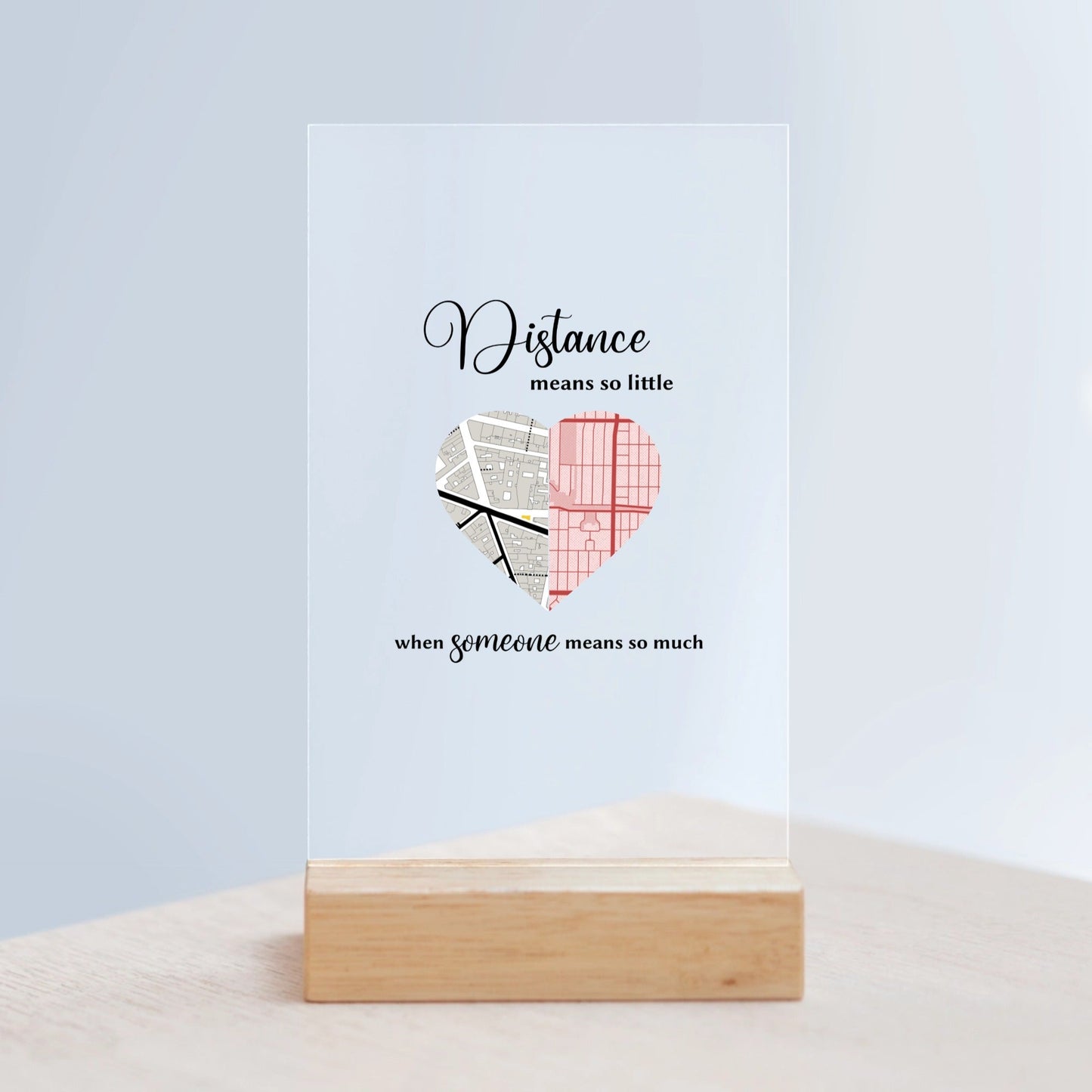 Acrylic Sign with Wooden Stand