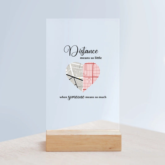 Acrylic Sign with Wooden Stand