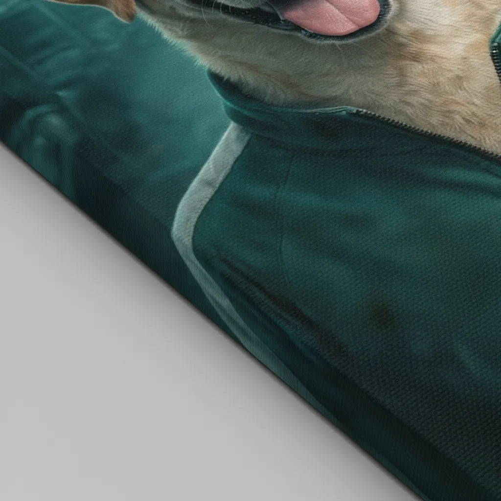 „Player 001-Vibe“ Haustierportrait auf Leinwand – personalisiert